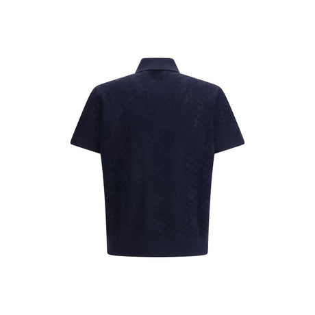 Burberry Blue Wool Polo Shirt