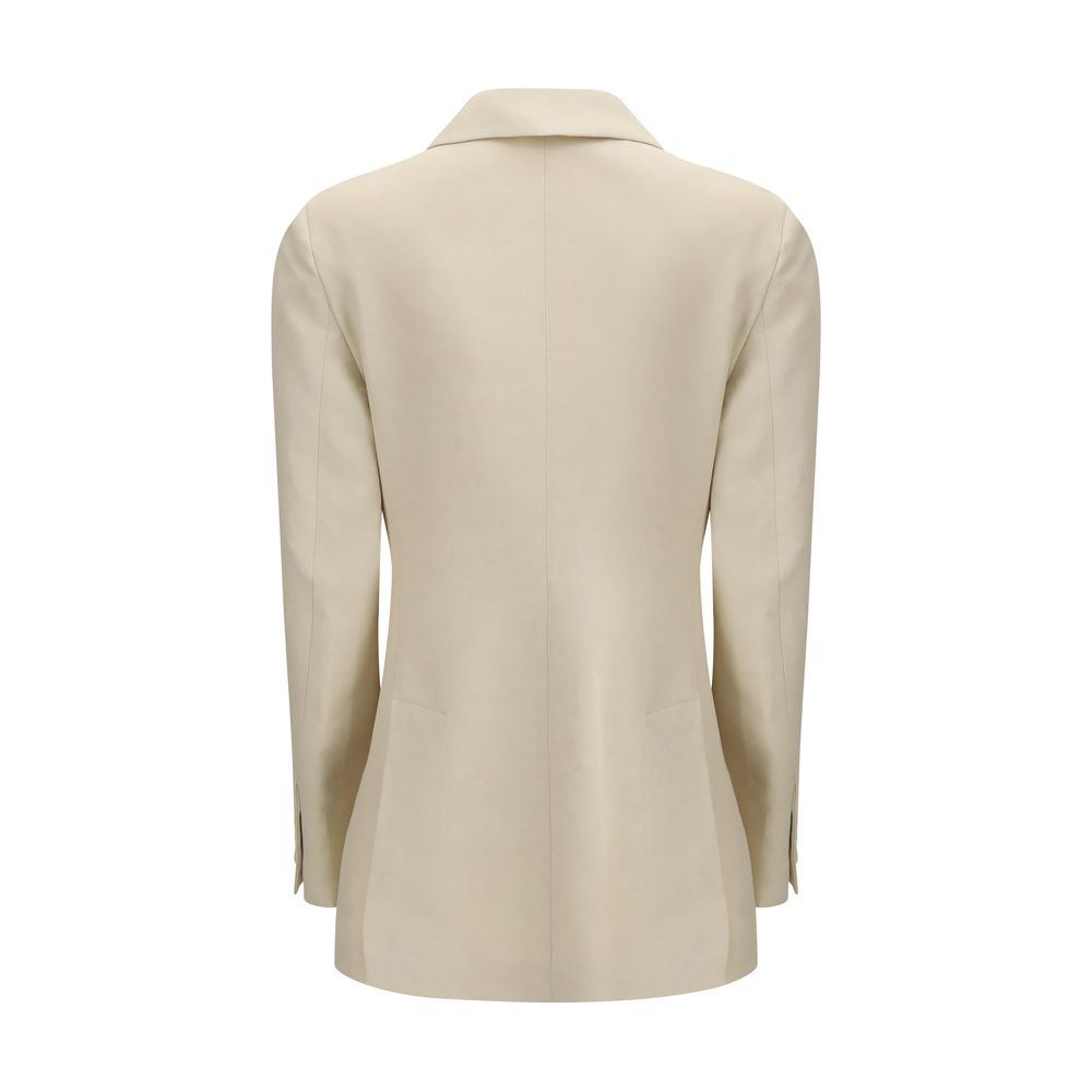 P.A.R.O.S.H. Cream Cotton Blazer