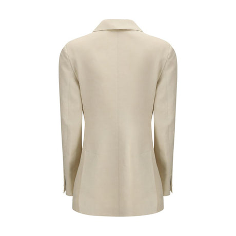 P.A.R.O.S.H. Cream Cotton Blazer