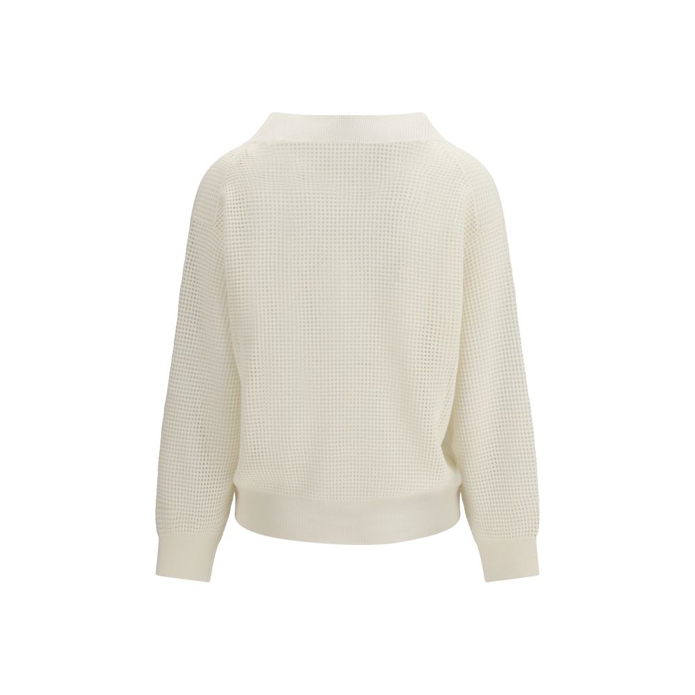 Brunello Cucinelli Cream Cashmere Cashmere Sweater