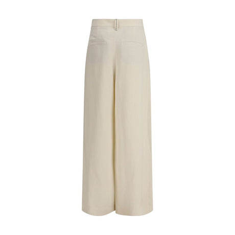 Brunello Cucinelli Cream Viscose Casual Pants