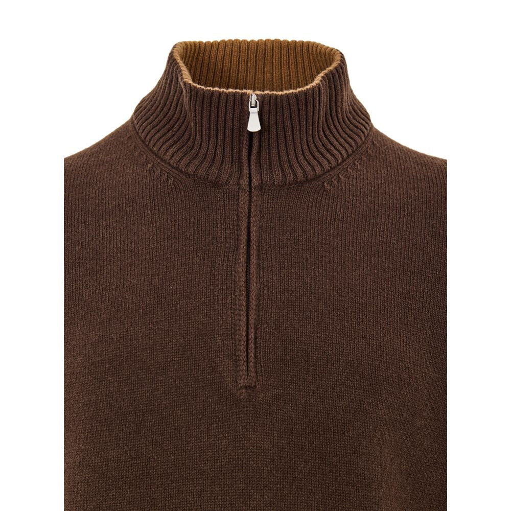 Gran Sasso Brown Wool Turtleneck