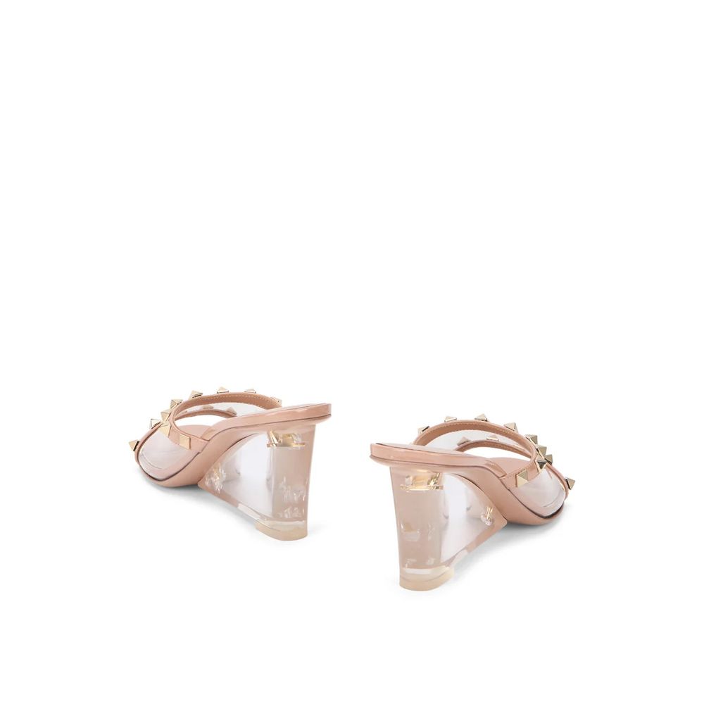 Valentino Garavani Beige Leather Mules