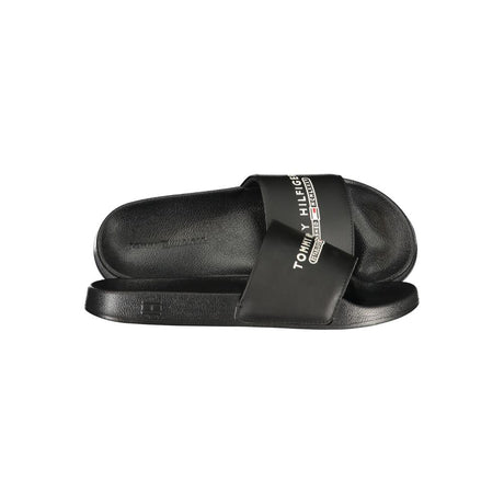 Tommy Hilfiger Black Polyurethane Men Slipper