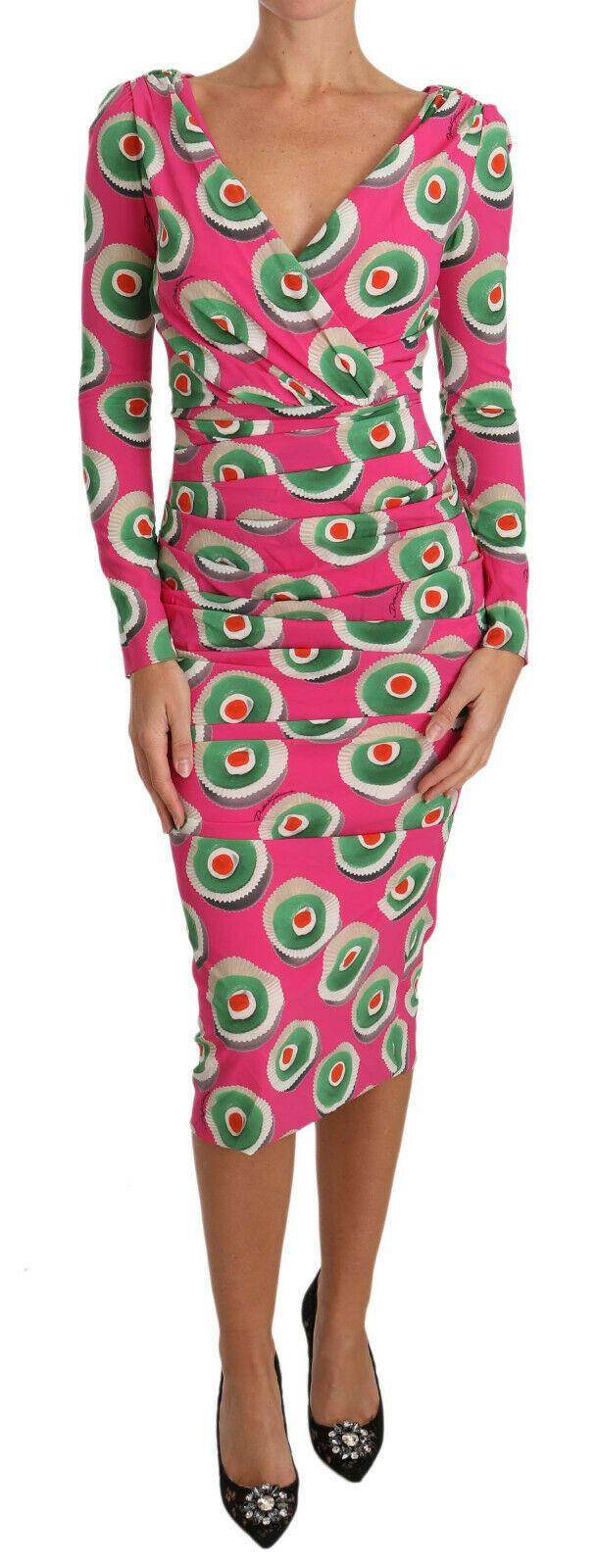 Dolce & Gabbana Elegant Pink Silk Sheath Bodycon Dress - Hilstor