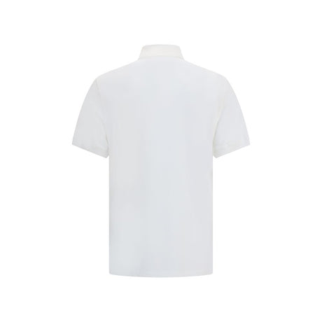 Brunello Cucinelli White Cotton Polo Shirt