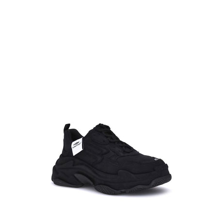 Balenciaga Black Fabric Chunky Sneakers