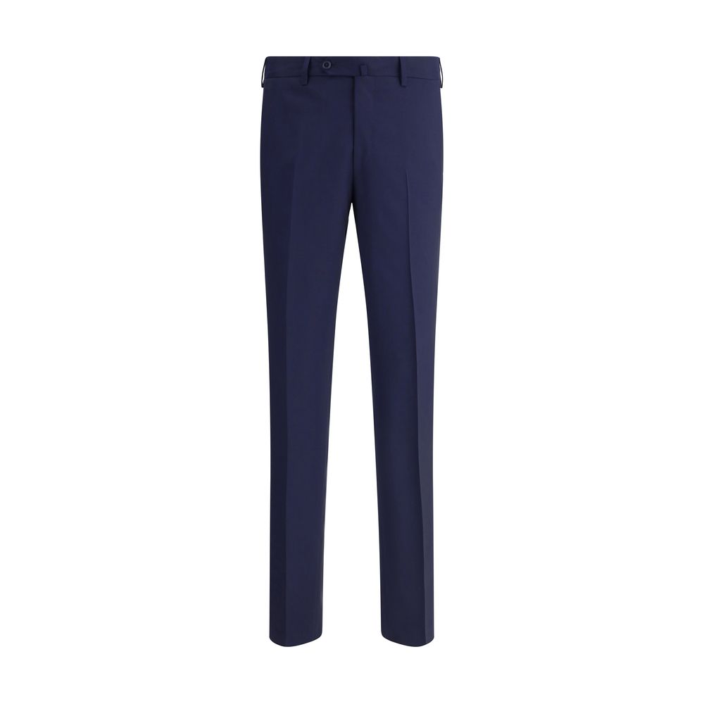 Gi Capri Blue Fleece Wool Dress Pants
