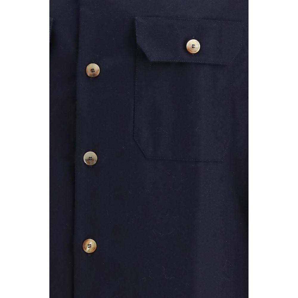 Brunello Cucinelli Black Fleece Wool Shirt