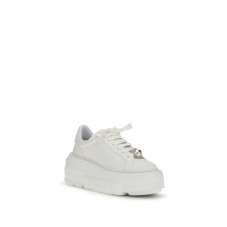 Casadei White Rubber Platform Sneakers