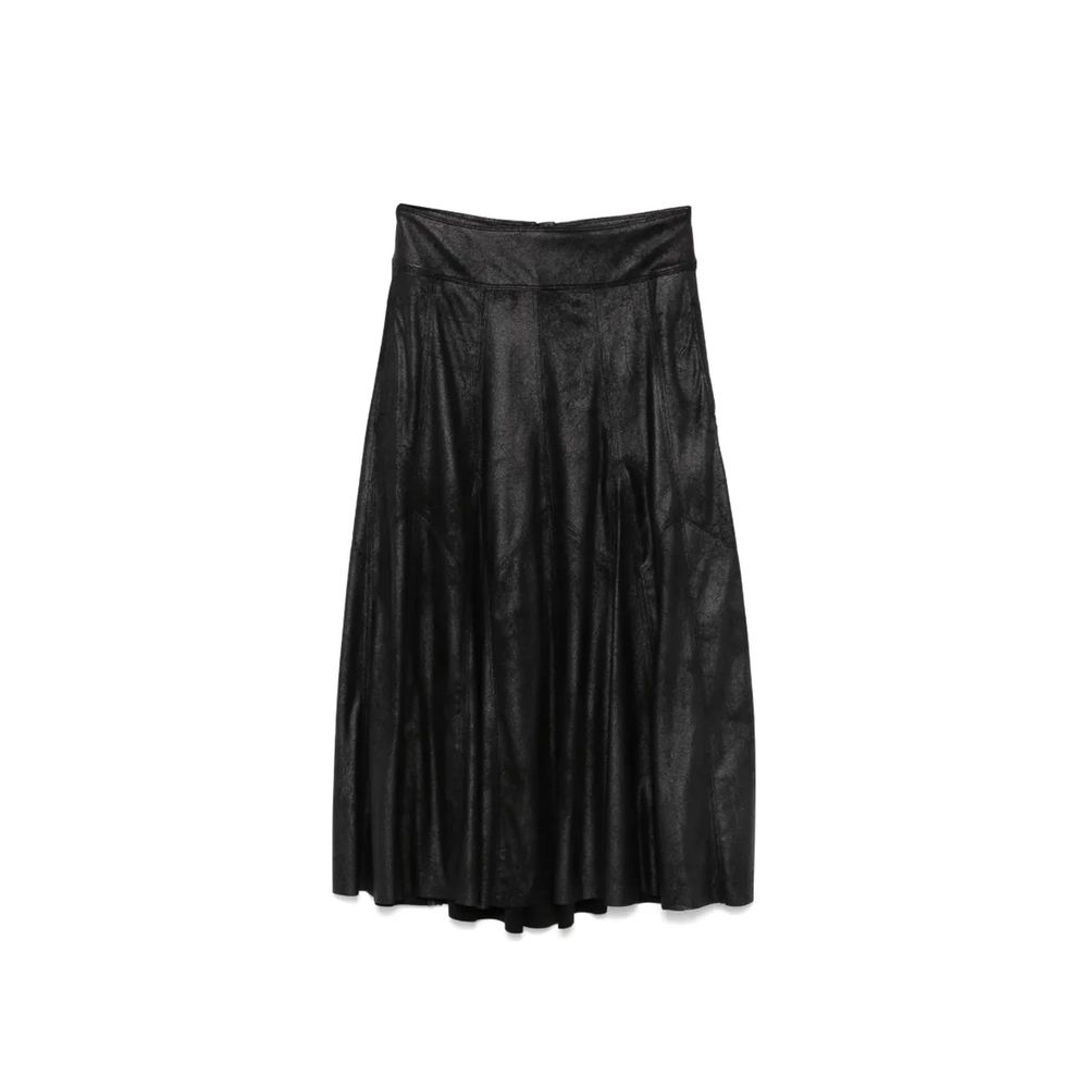 Isabel Marant Black Elastane Long Skirt