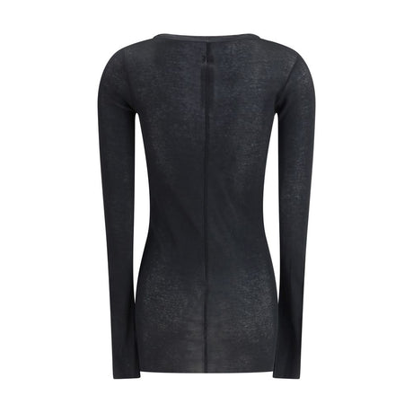 Rick Owens Black Cotton Longsleeve Shirt