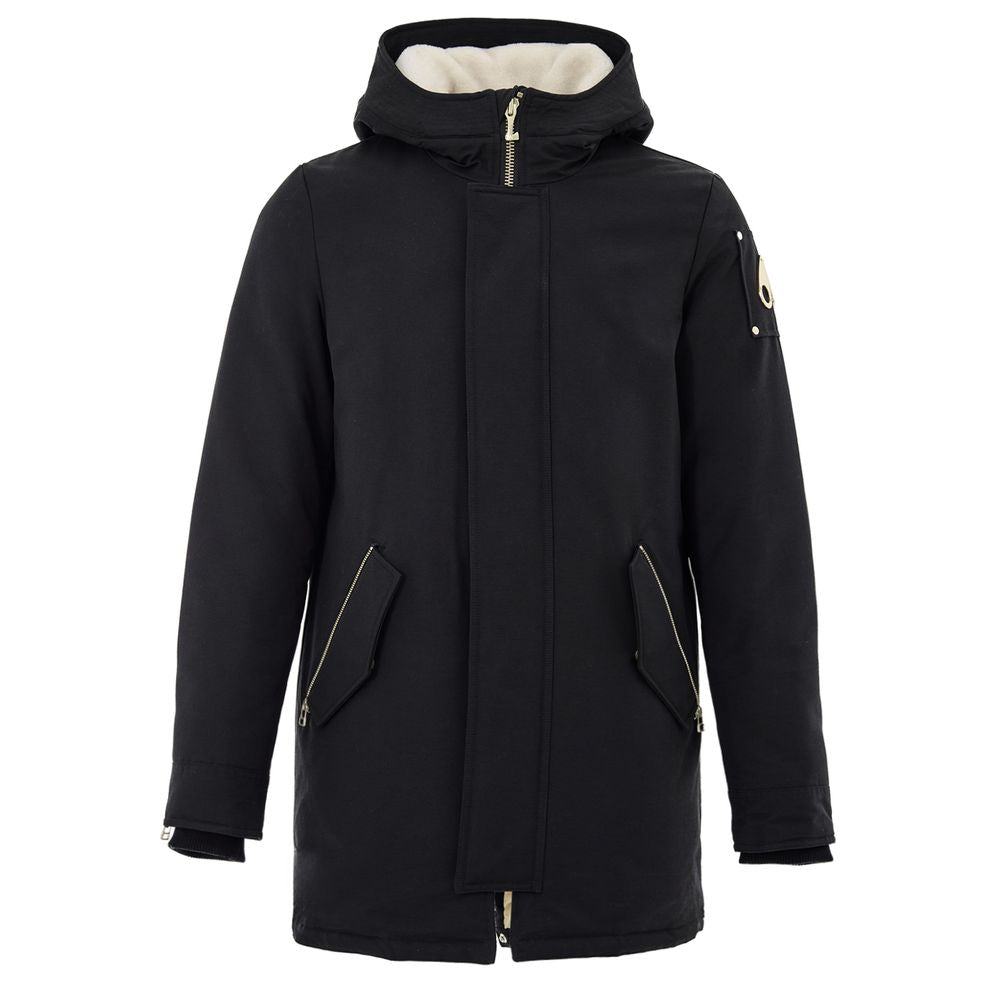 Moose Knuckles Black Cotton Parka