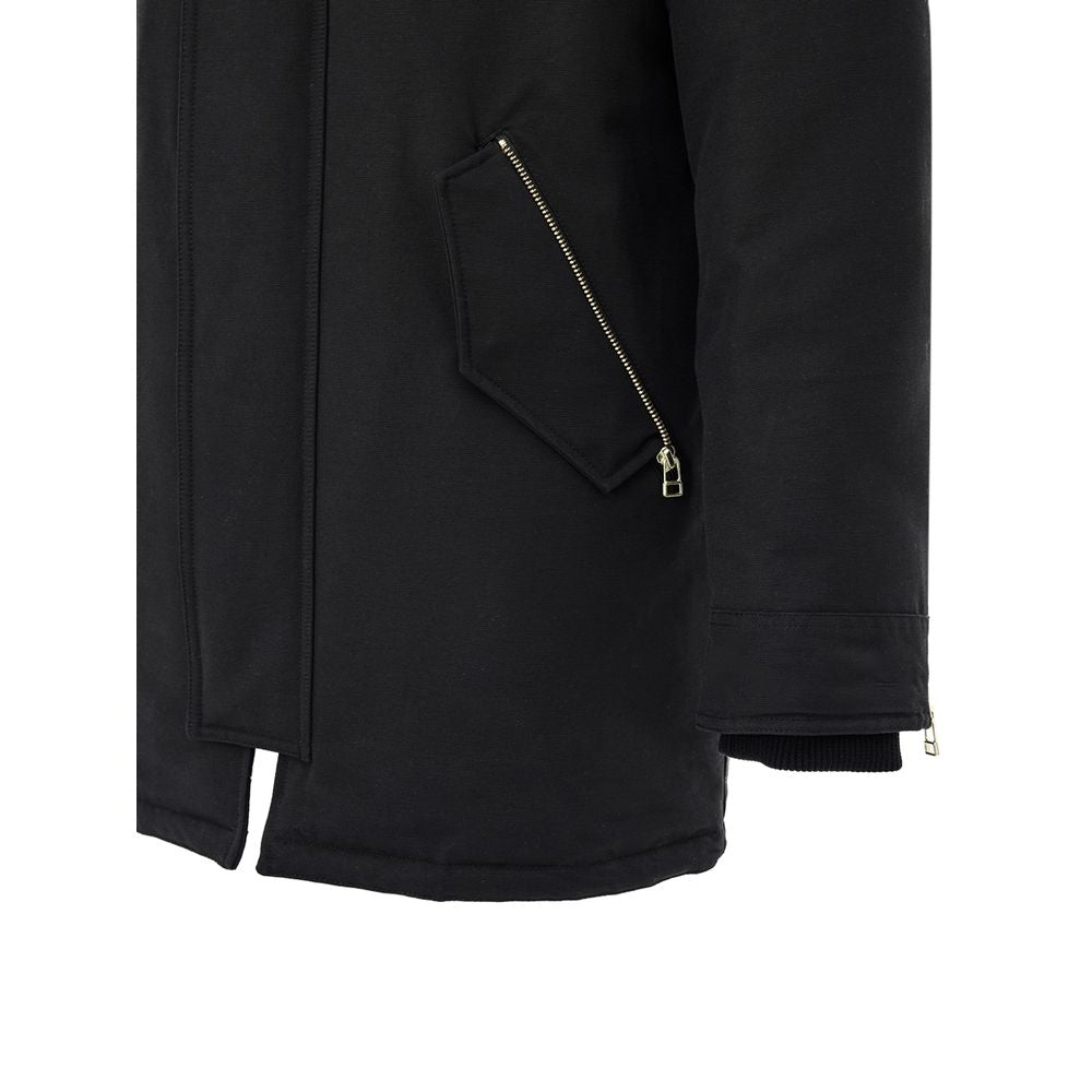 Moose Knuckles Black Cotton Parka