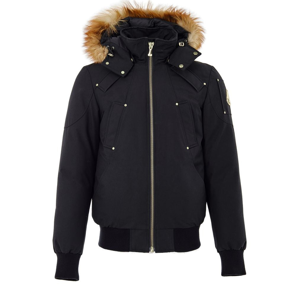 Moose Knuckles Black Cotton Bomber