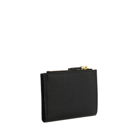 Prada Black Calf Leather Bos Taurus Wallet