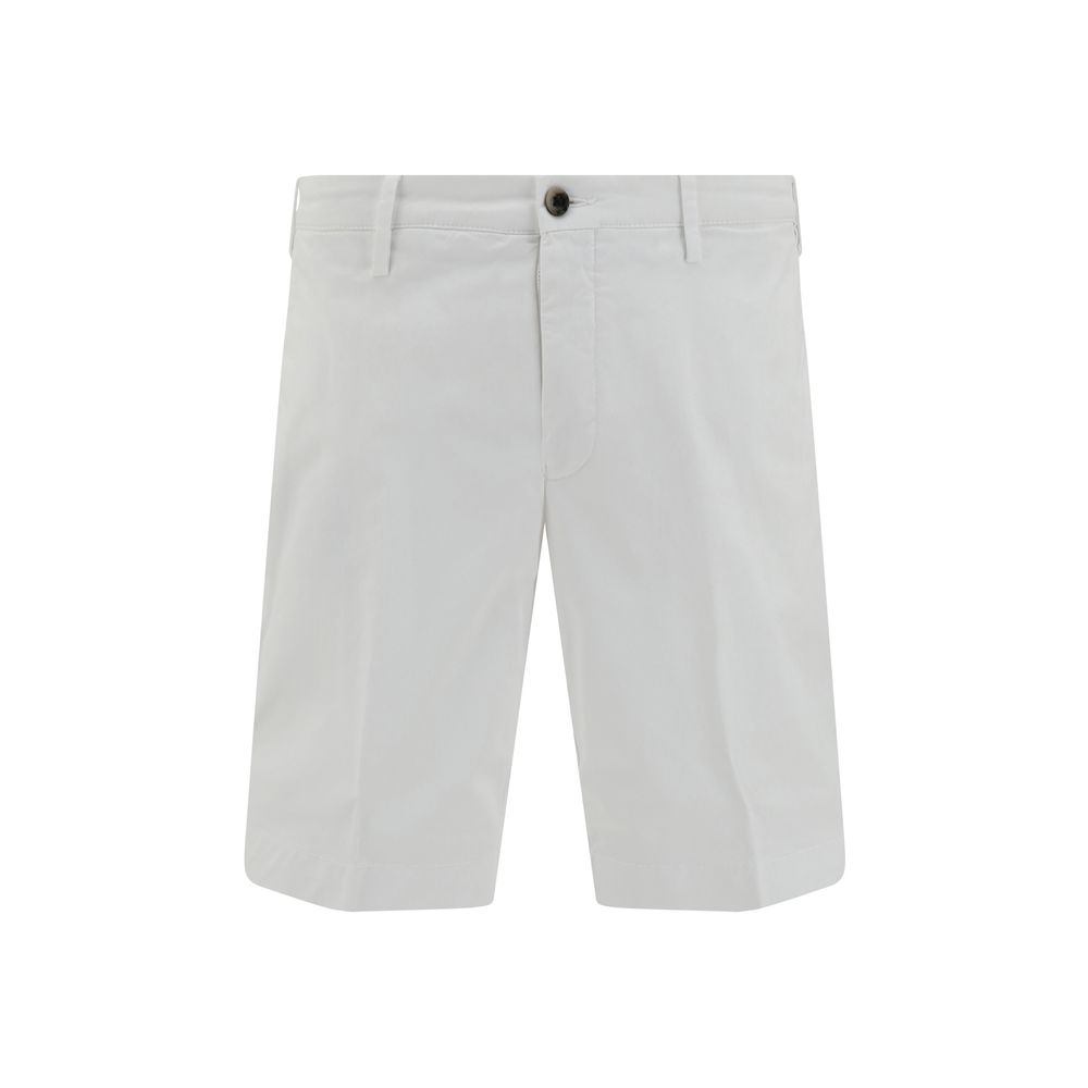 Germano White Cotton Bermuda Shorts