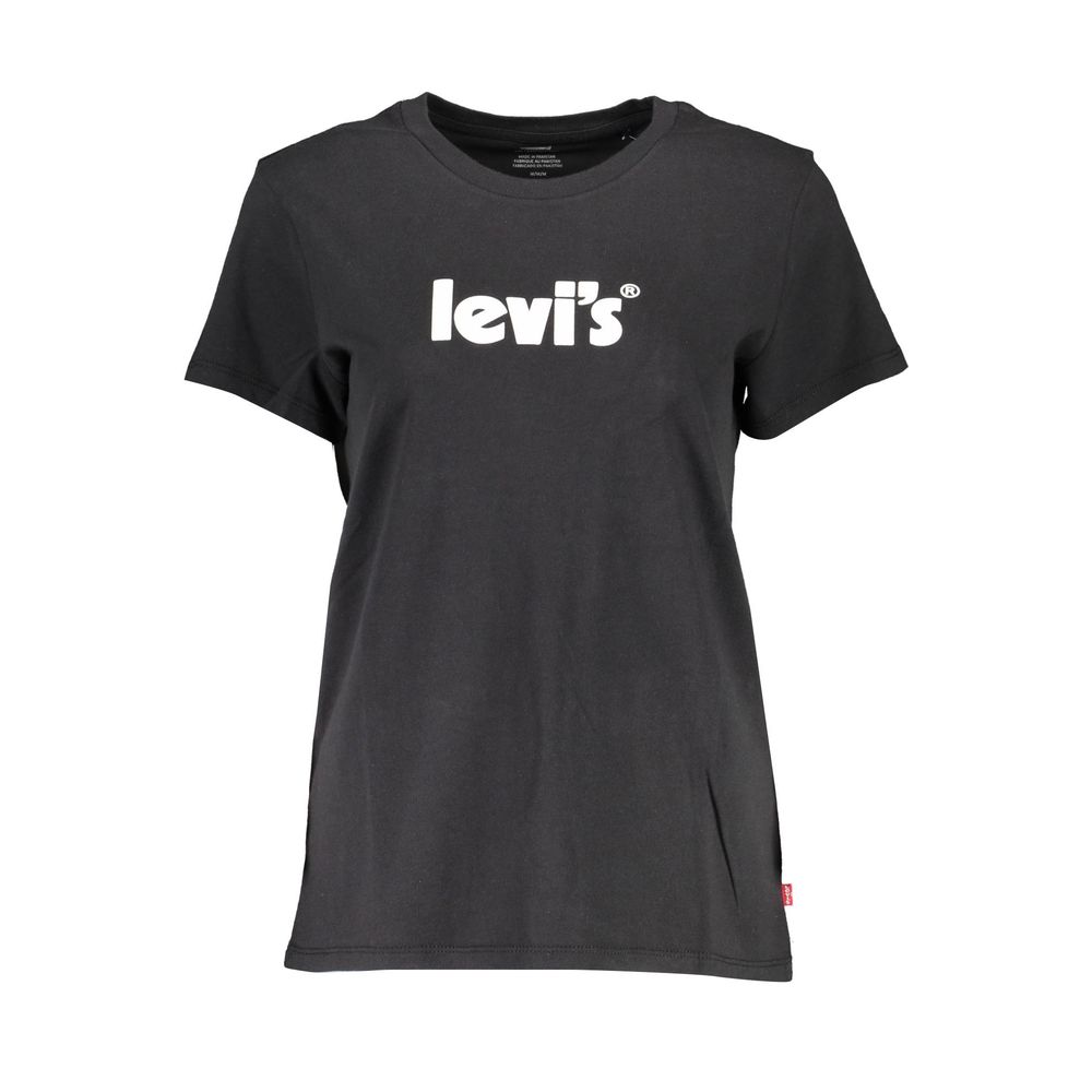 Levi's Black Cotton Women T-Shirt