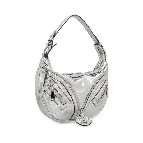 Versace Silver Lamb Leather Shoulder Bag
