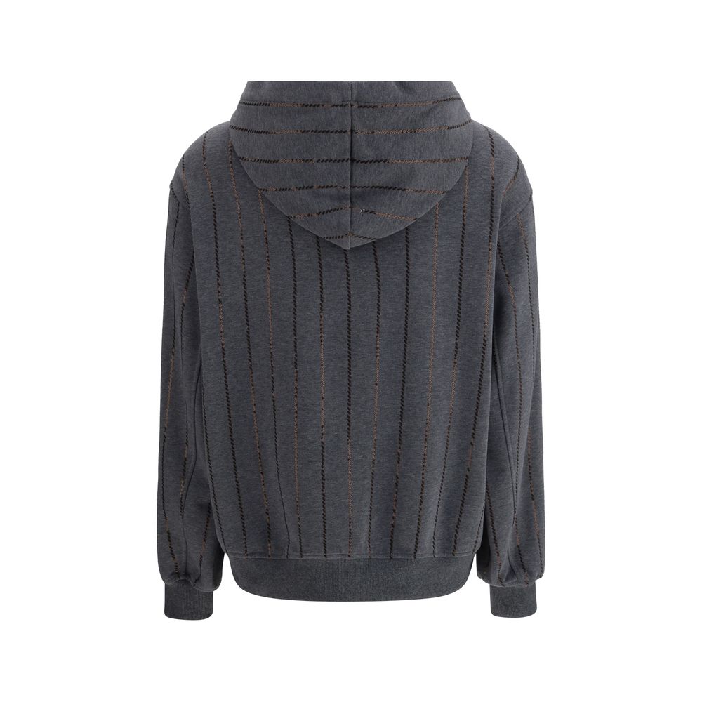 Brunello Cucinelli Gray Cotton Sweatshirt