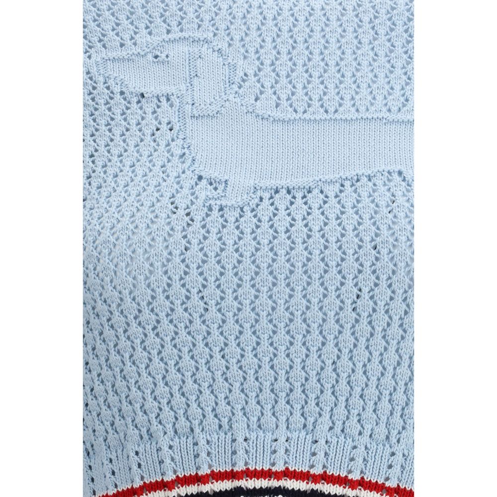 Thom Browne Blue Cotton Sweatshirt