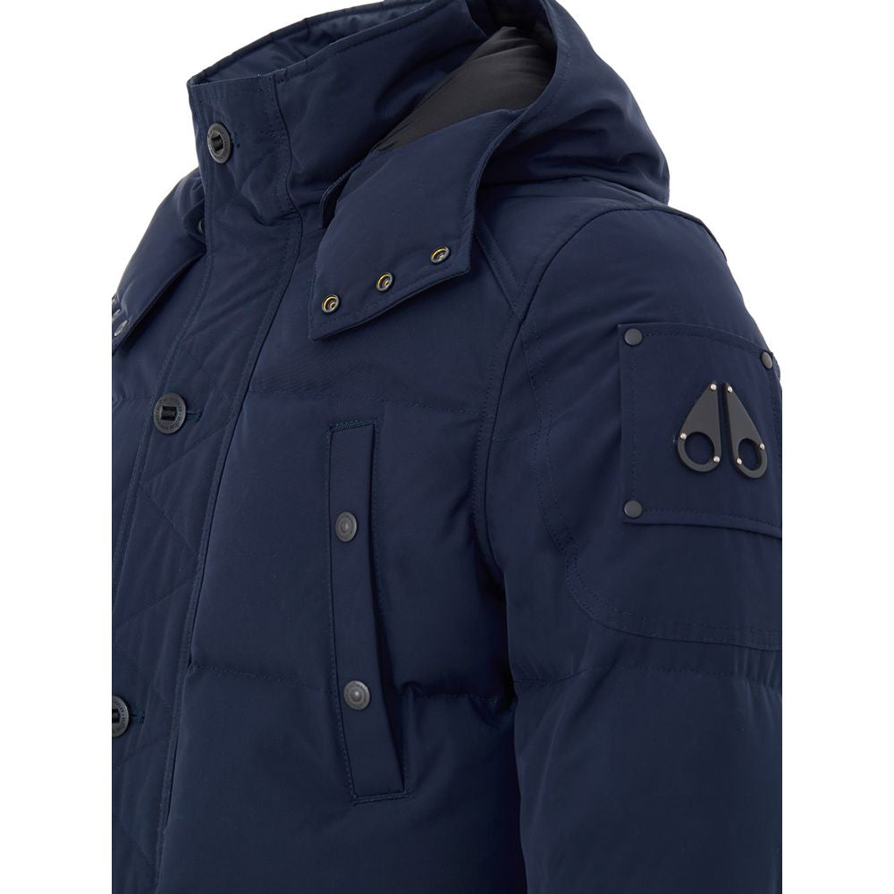 Moose Knuckles Blue Nylon Coat