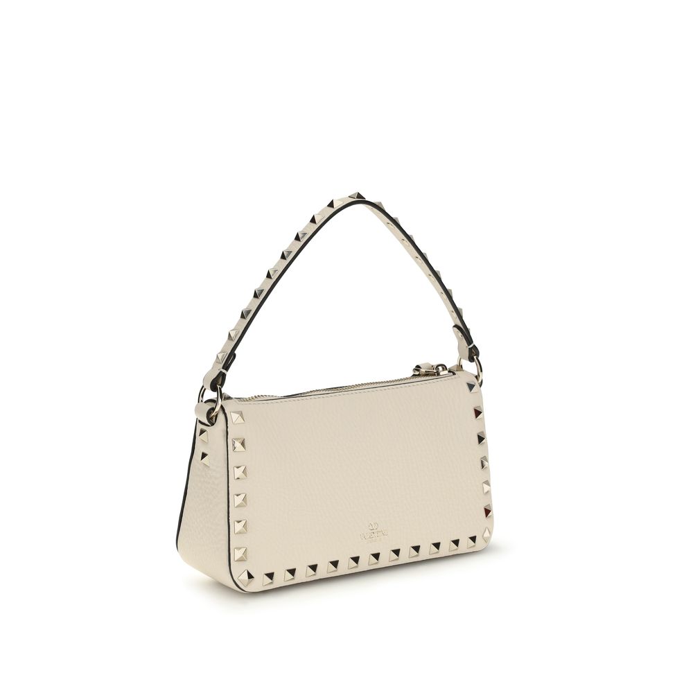 Valentino Garavani Cream Calf Leather Bos Taurus Shoulder Bag