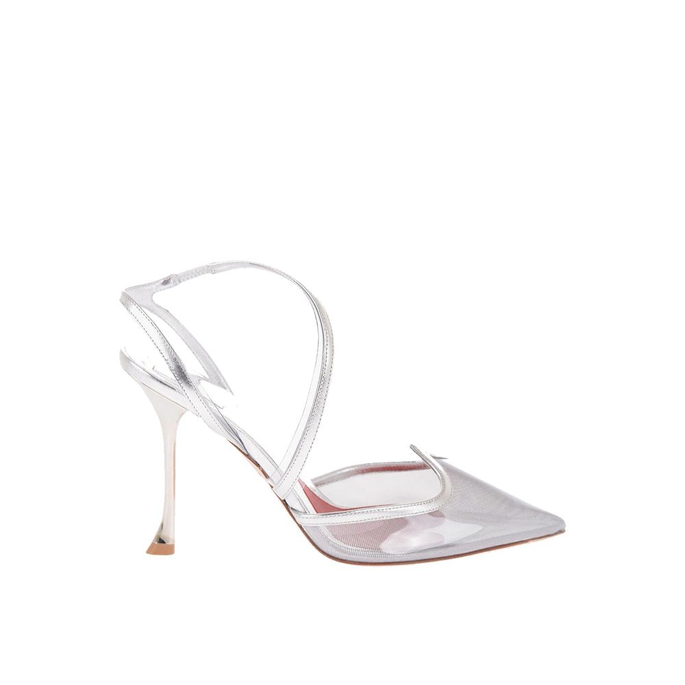 Roger Vivier Silver Leather High Heel Pumps