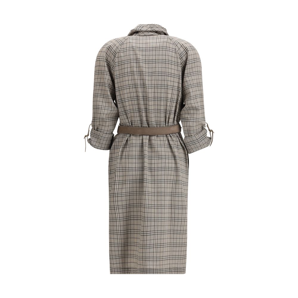 Burberry Gray Wool Casual Dress