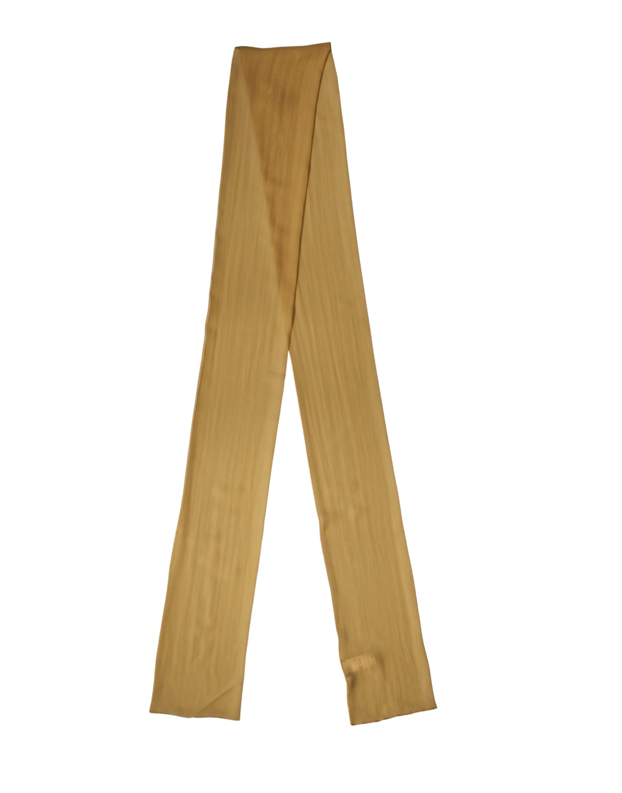 Dolce & Gabbana Brown Silk Sash Wrap Foulard Stole 293.5cm x 19.5cm Scarf