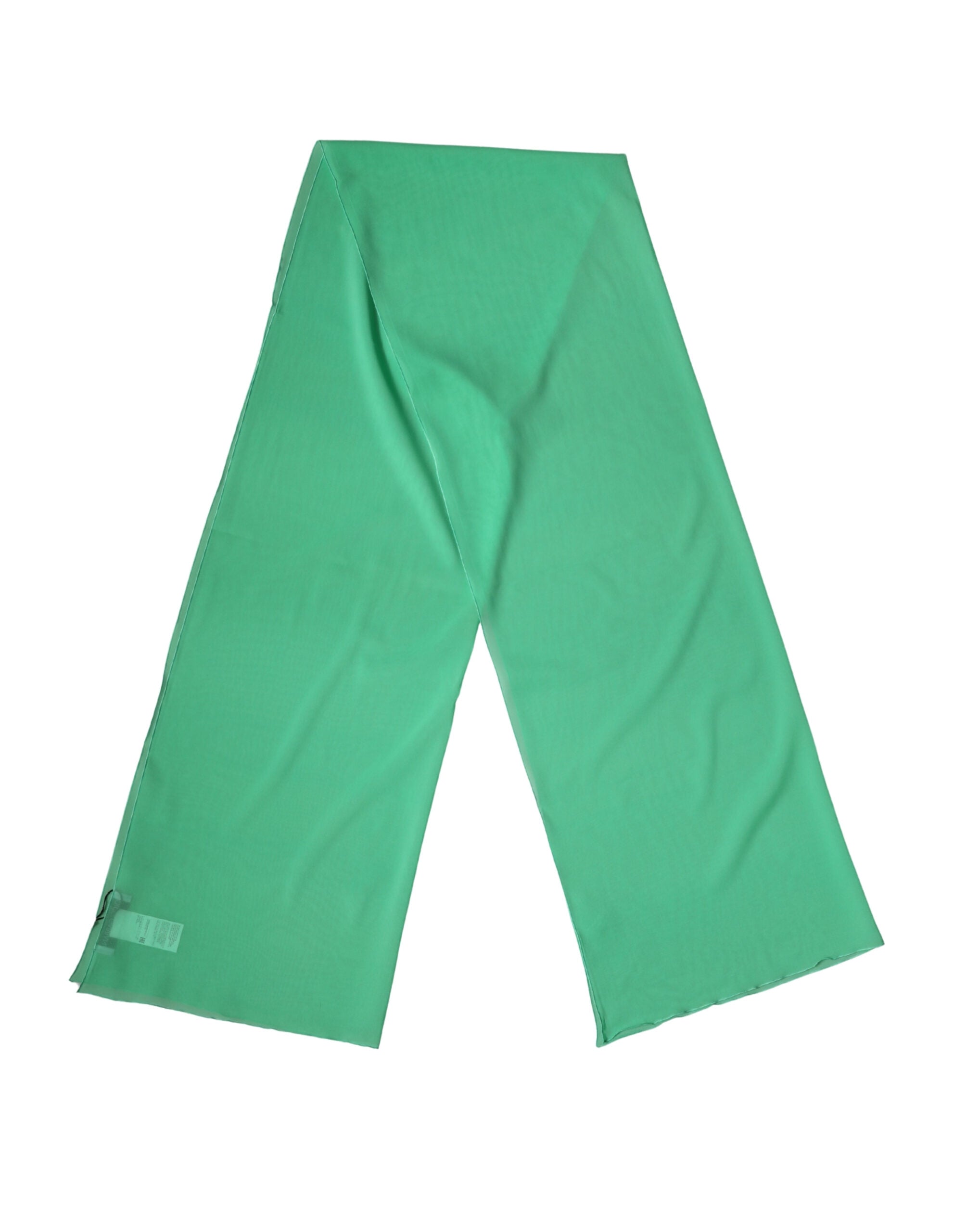 Dolce & Gabbana Green Silk Neck Wrap Shawl Stole 200cm x 64cm  Scarf