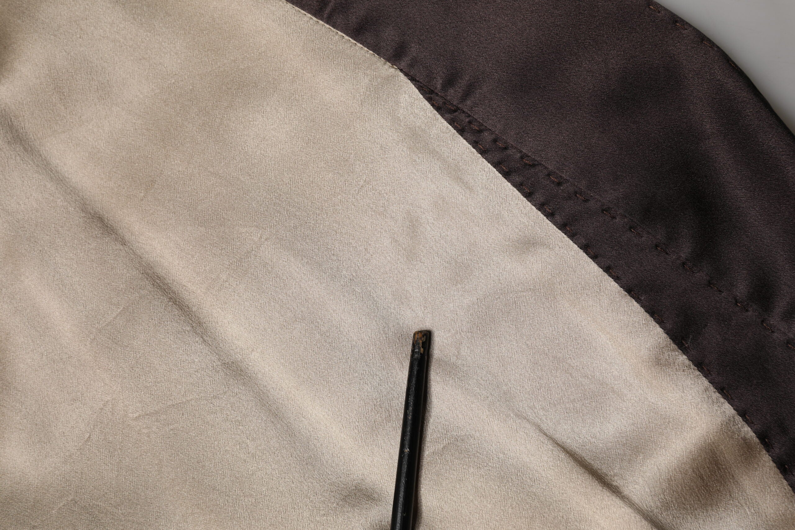 Dolce & Gabbana Beige Silk Satin Long Coat Robe Jacket