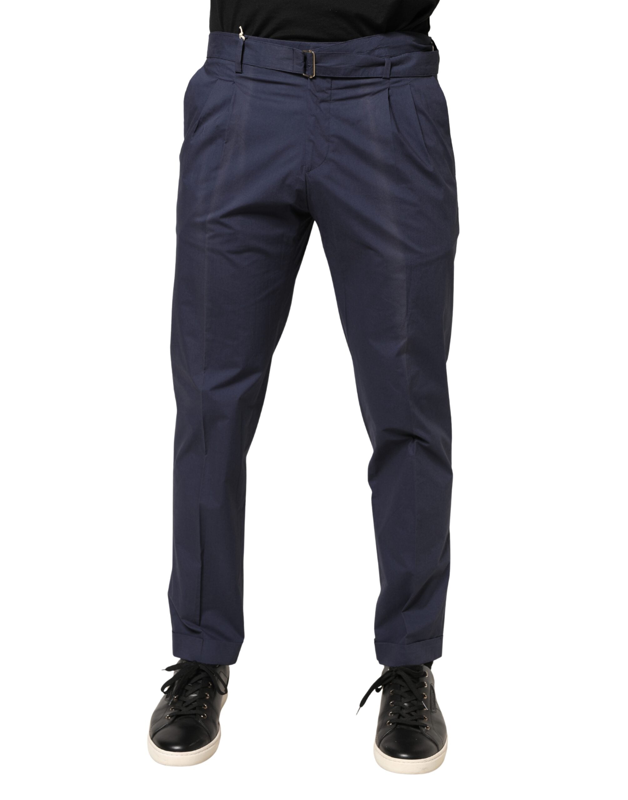 Briglia 1949 DarkBlue Wool Straight Formal Dress Trouser Pants