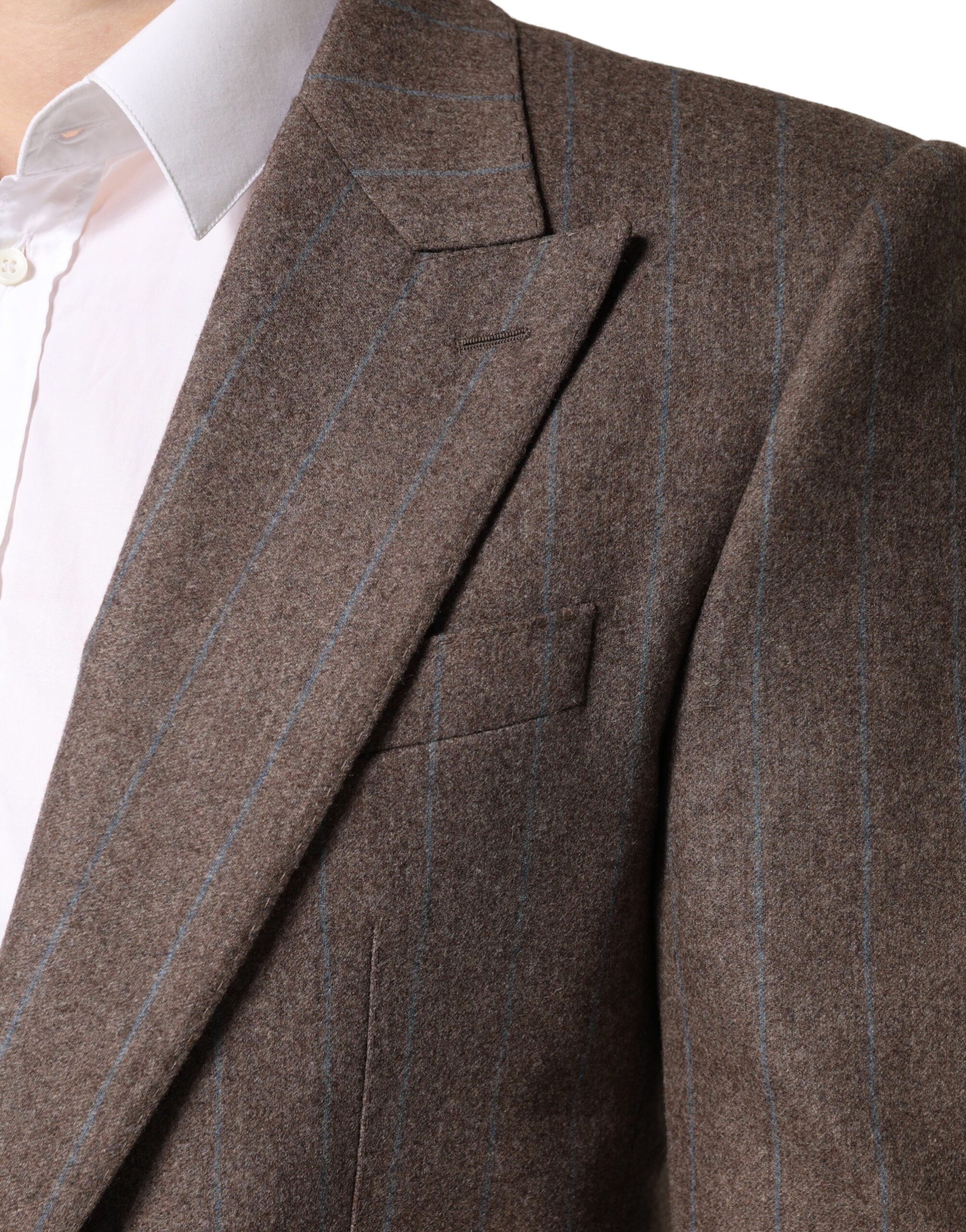 Dolce & Gabbana Brown Stripes Single Breasted Blazer