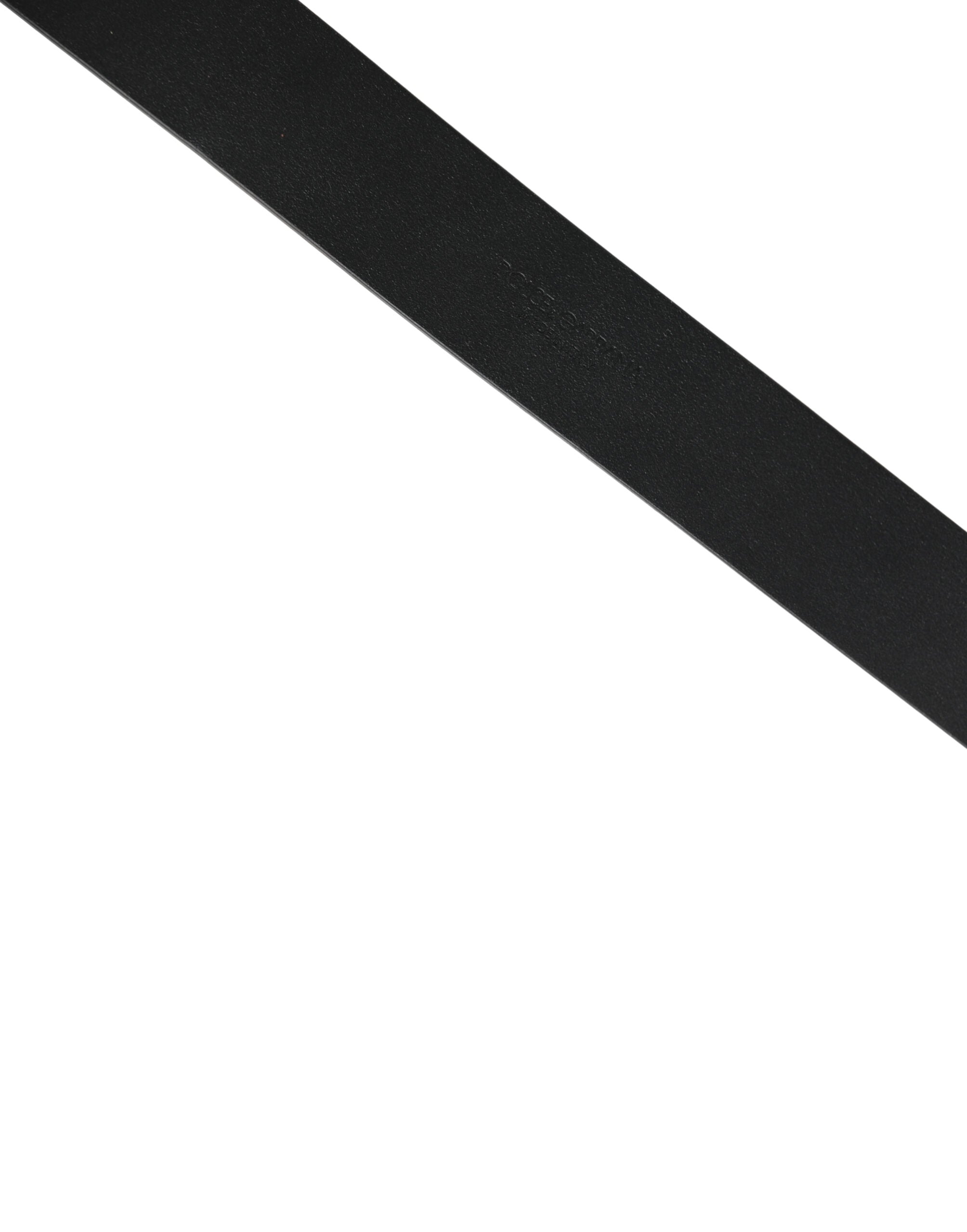 Dolce & Gabbana Black Calf Leather Gold Metal Buckle  Belt