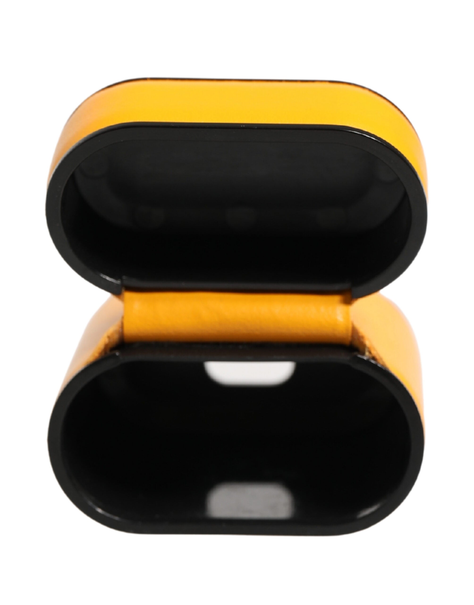 Dolce & Gabbana Case Yellow Calf Leather Logo Flip Holder Strap Airpods