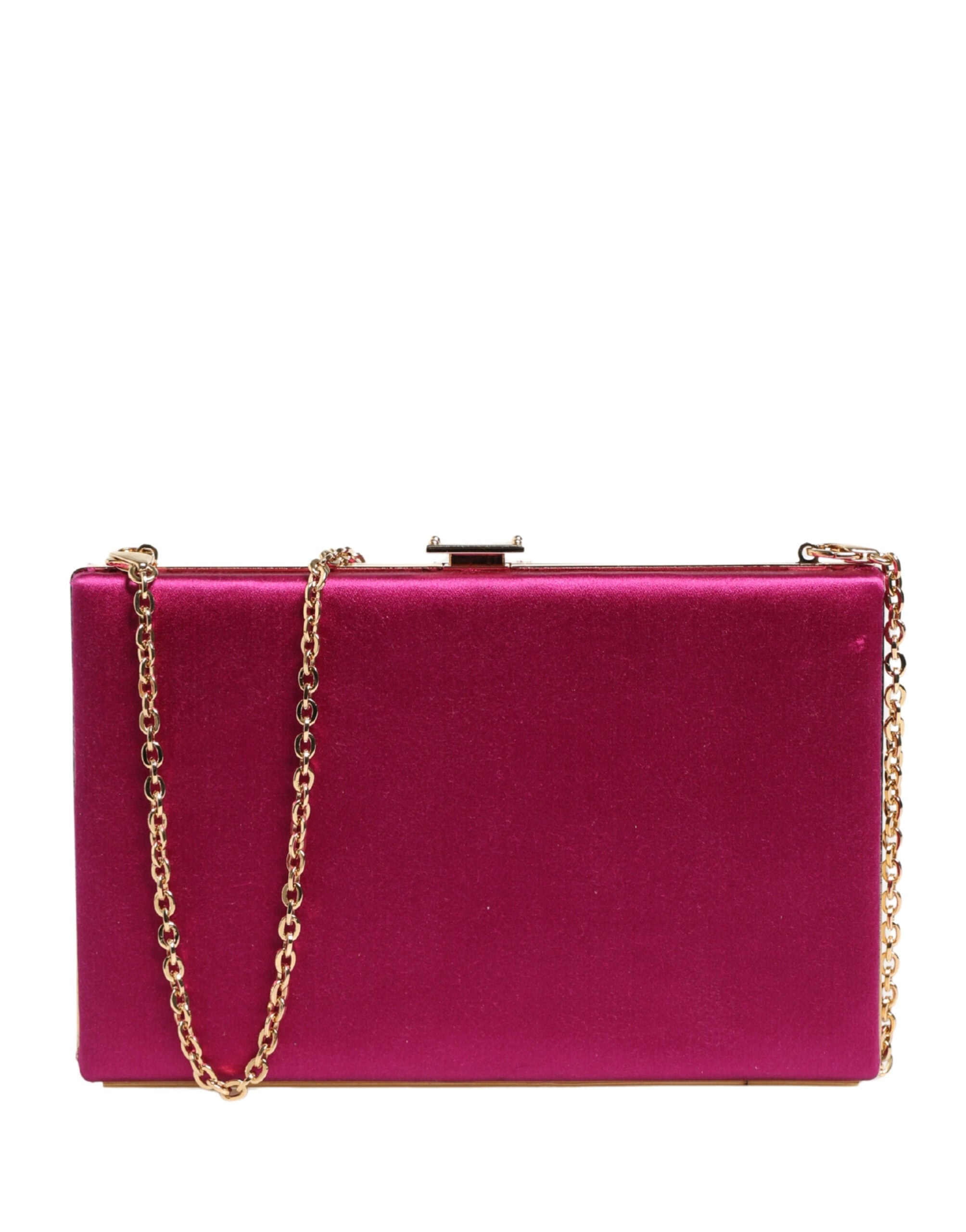 Dolce & Gabbana Pink Cotton Clutch Evening Crossbody Women Purse Bag