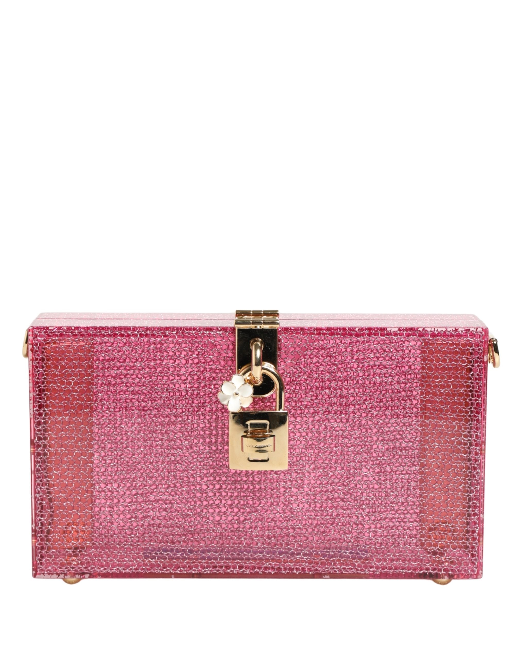 Dolce & Gabbana Pink DOLCE BOX Clutch Crossbody Women Evening Borse Bag
