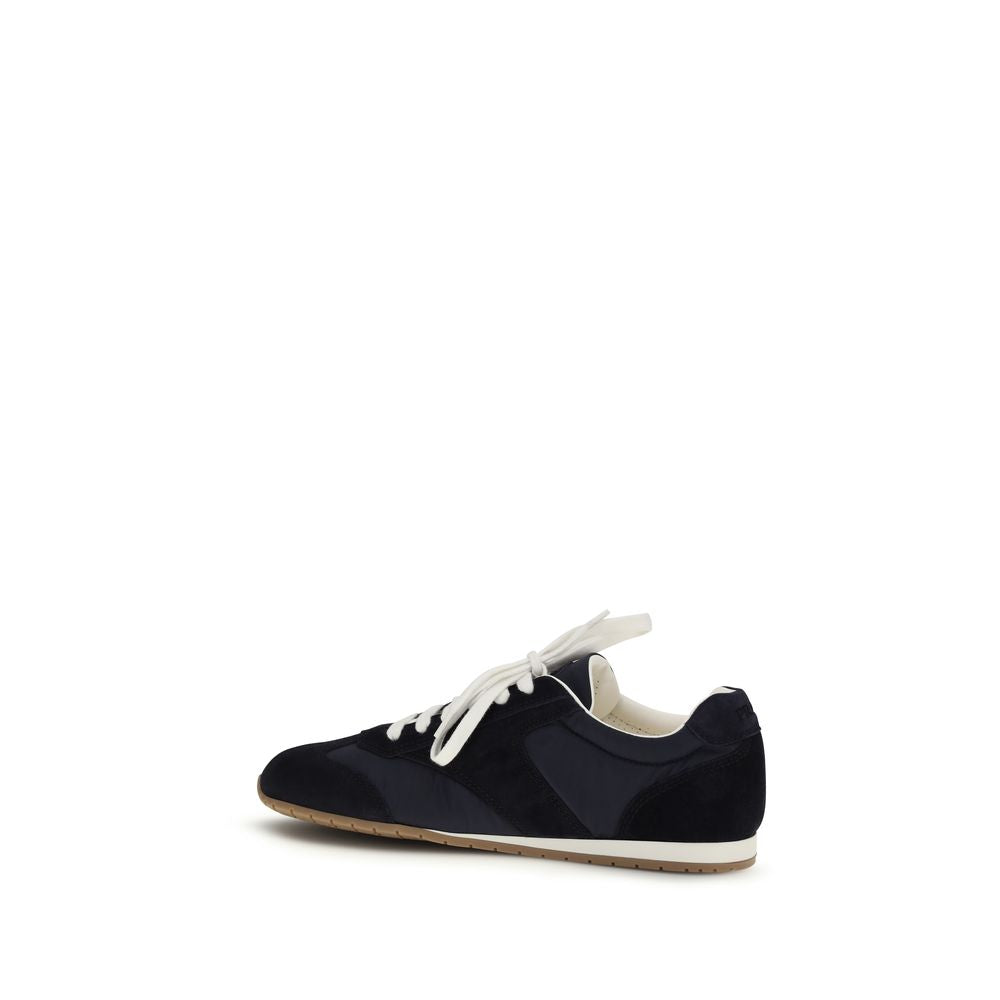Prada Blue Calf Leather Bos Taurus Athletic Sneakers