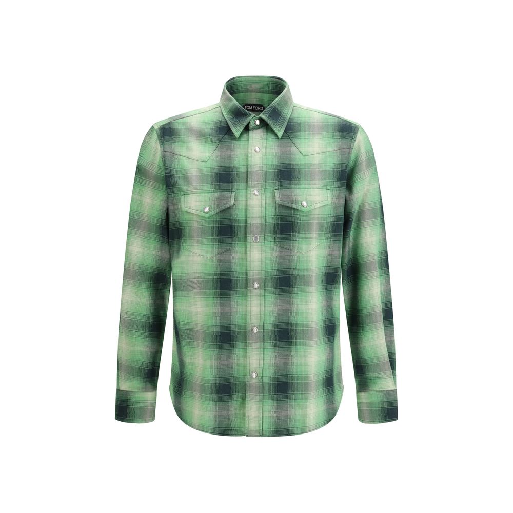 Tom Ford Bicolor Cotton Pattern Shirt
