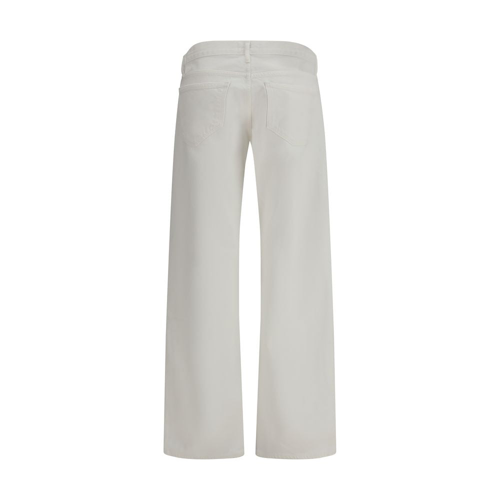 Agolde White Cotton Jeans Denim