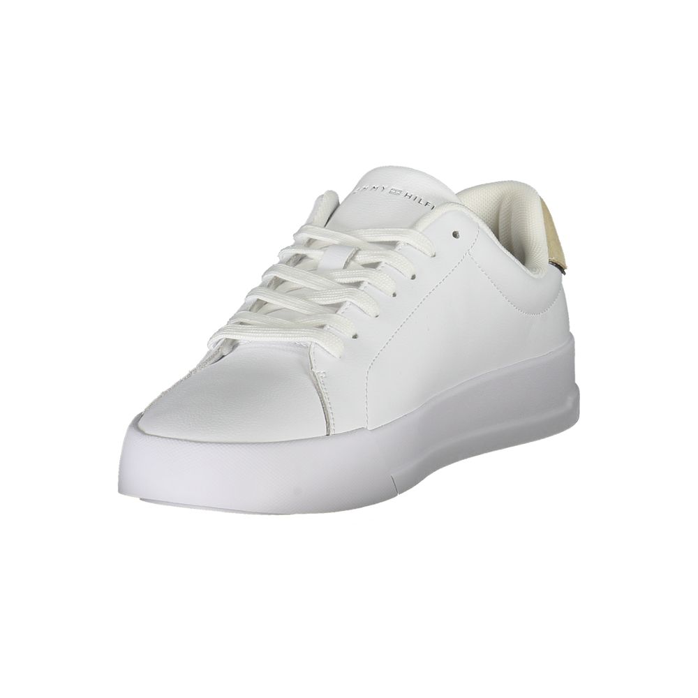 Tommy Hilfiger Bianco Polyurethane Men Sneaker