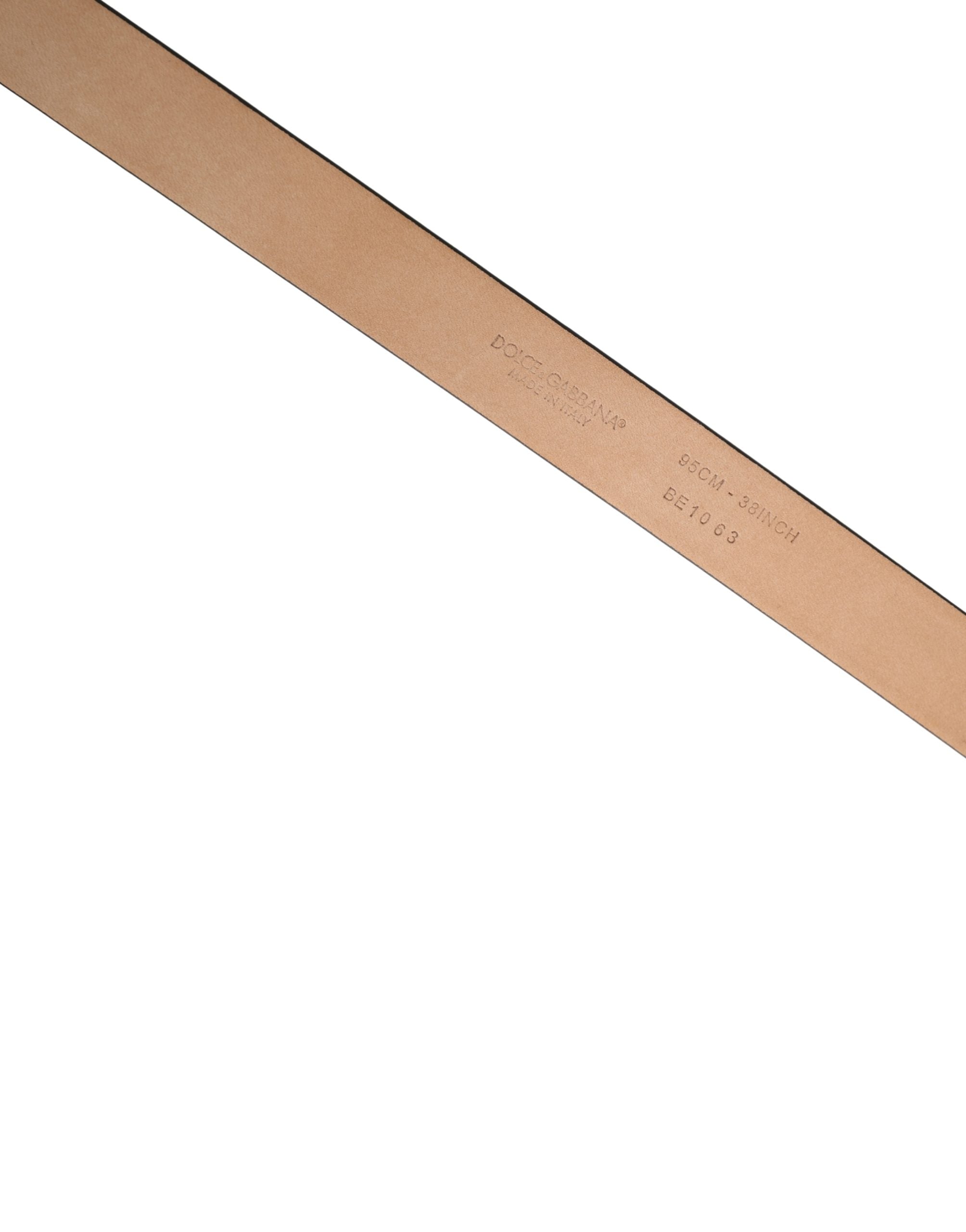 Dolce & Gabbana Black Classic Leather Gold Metal Buckle Belt