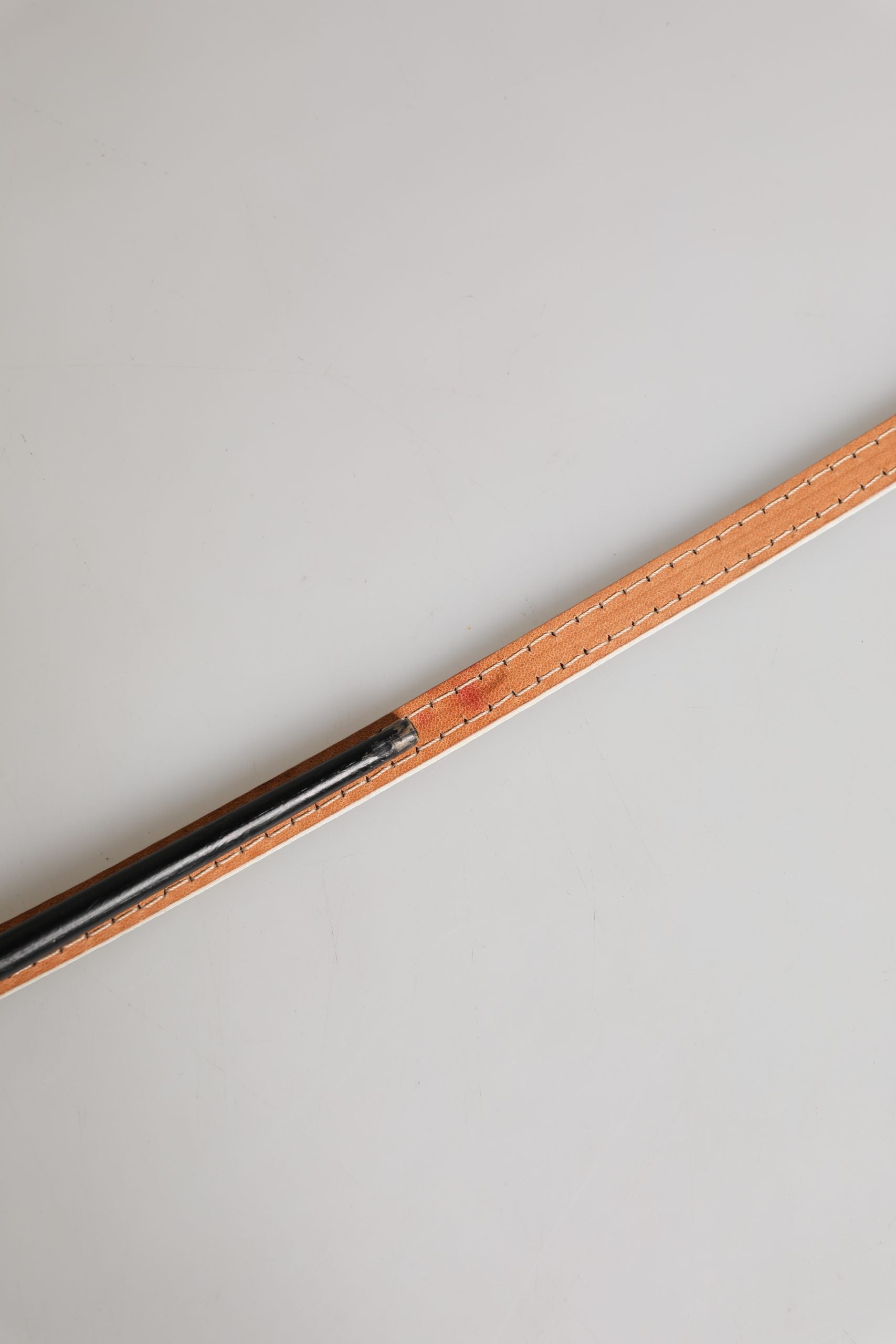 Ermanno Scervino White Leather Skinny Gold Metal Buckle Belt