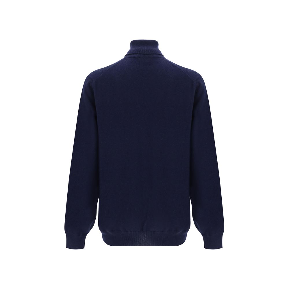 Brunello Cucinelli Blue Cashmere Turtleneck