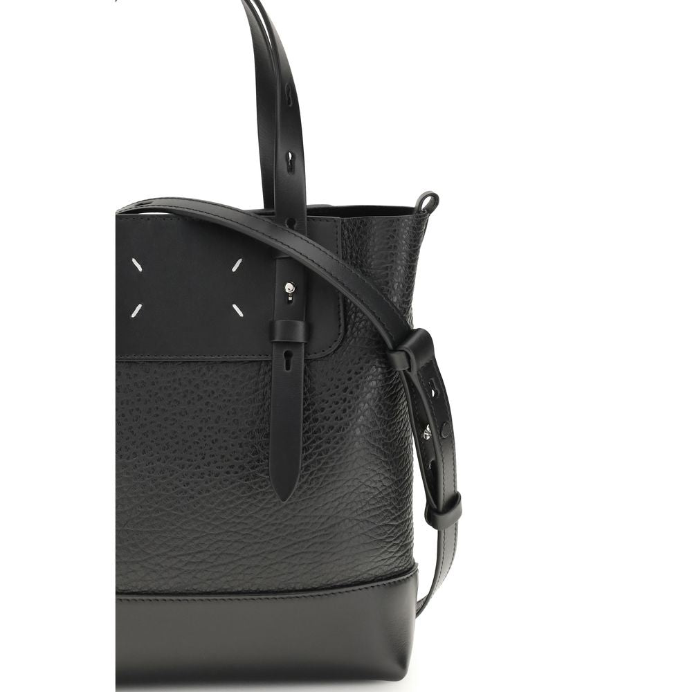 Maison Margiela Black Calf Leather Bos Taurus Shoulder Bag