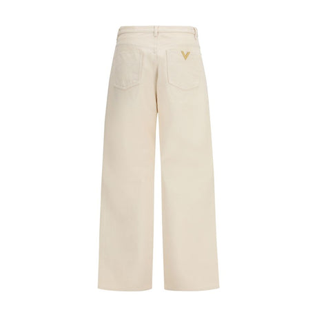 Valentino Garavani Beige Cotton Casual Pants