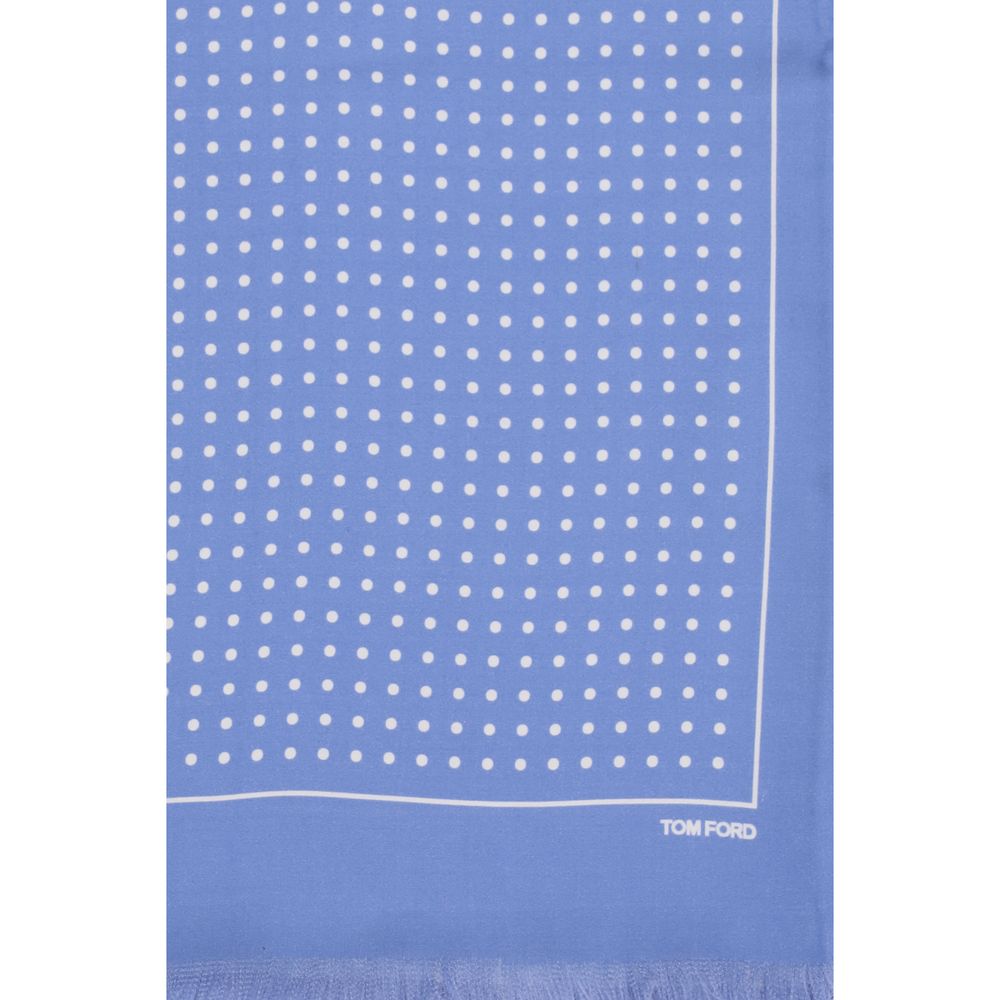 Tom Ford Blue Silk Scarf