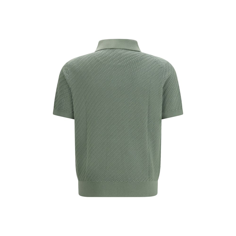 Brioni Bicolor Cotton Polo Shirt