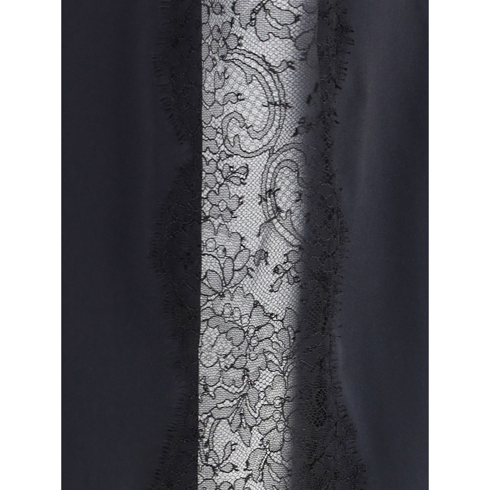 Tom Ford Black Silk Midi Skirt